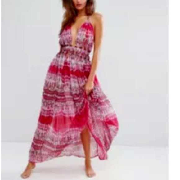 Knot Waist Chiffon Maxi Dress - Picture 3 of 5